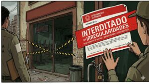 Fiscalização interdita estabelecimentos no centro de Juiz de Fora